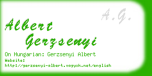 albert gerzsenyi business card